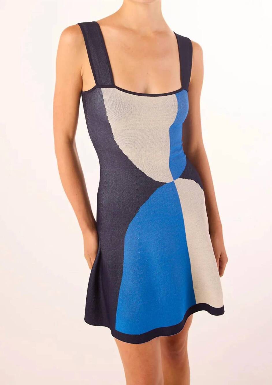 NEW MISA LOS ANGELES vivi mini dress in geo stripe
